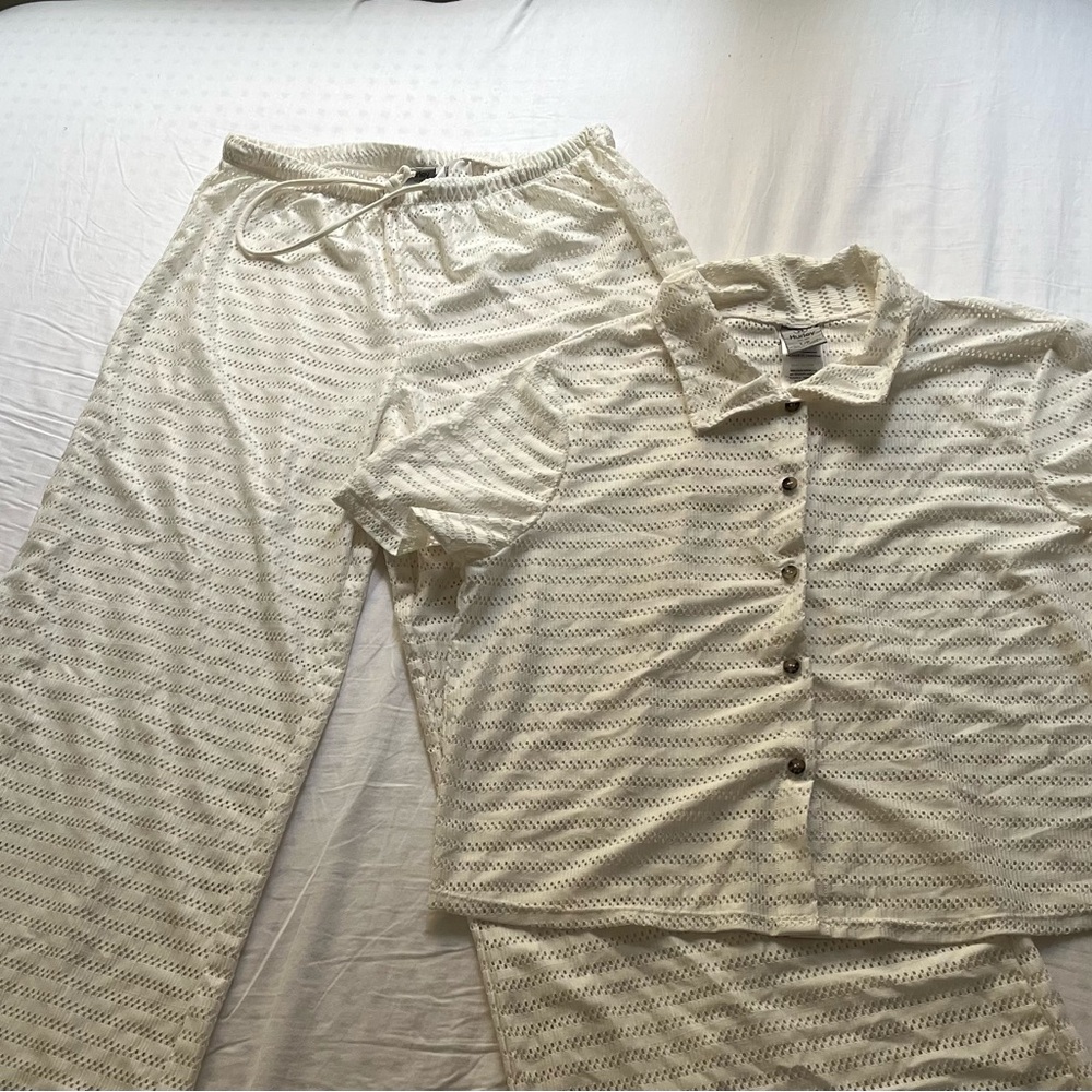 Hurley Cream Swim Coverup Set